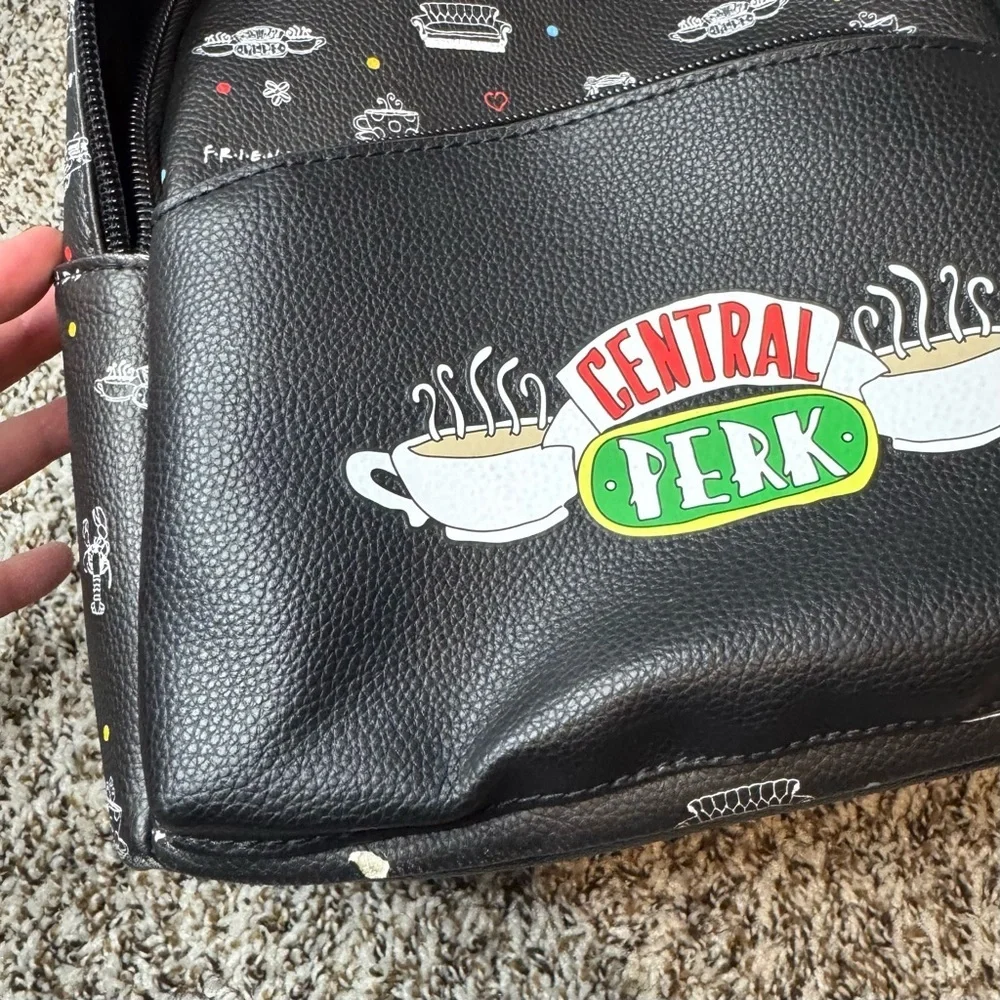 DANI by Danielle Nicole Friends Central Perk Mini Backpack Black Faux Leather